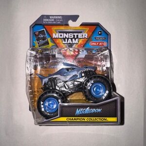 Monster Jam Megalodon Champion Collection 1:64 True Metal Target Exclusive Blue
